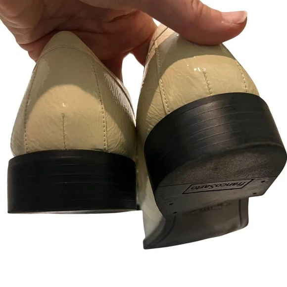 Franco Sarto Cream Tassel Loafers, Slip On Dress Shoes, Classic Women's Footwear - Picture 13 of 15